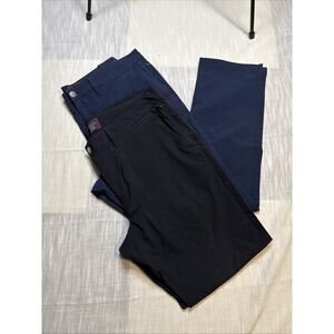 Untuckit Mens Pants Lot Of 2 33x30 (34x28) Blue Black Golf Chino Performance
